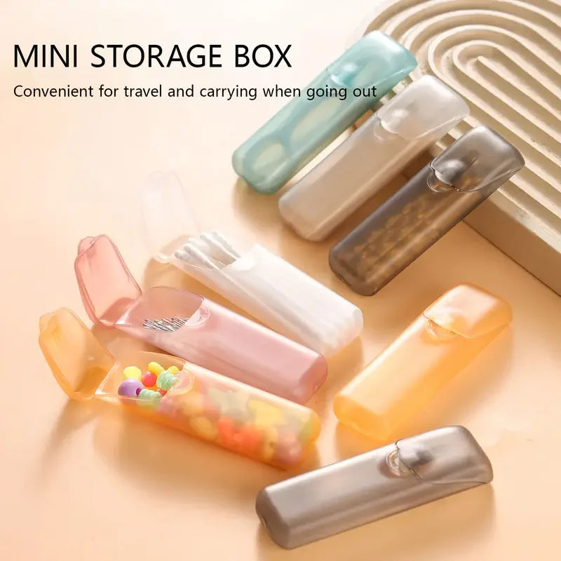 Portable Toothpick & Floss Case - Compact Travel Organizer for Personal Care Essentials