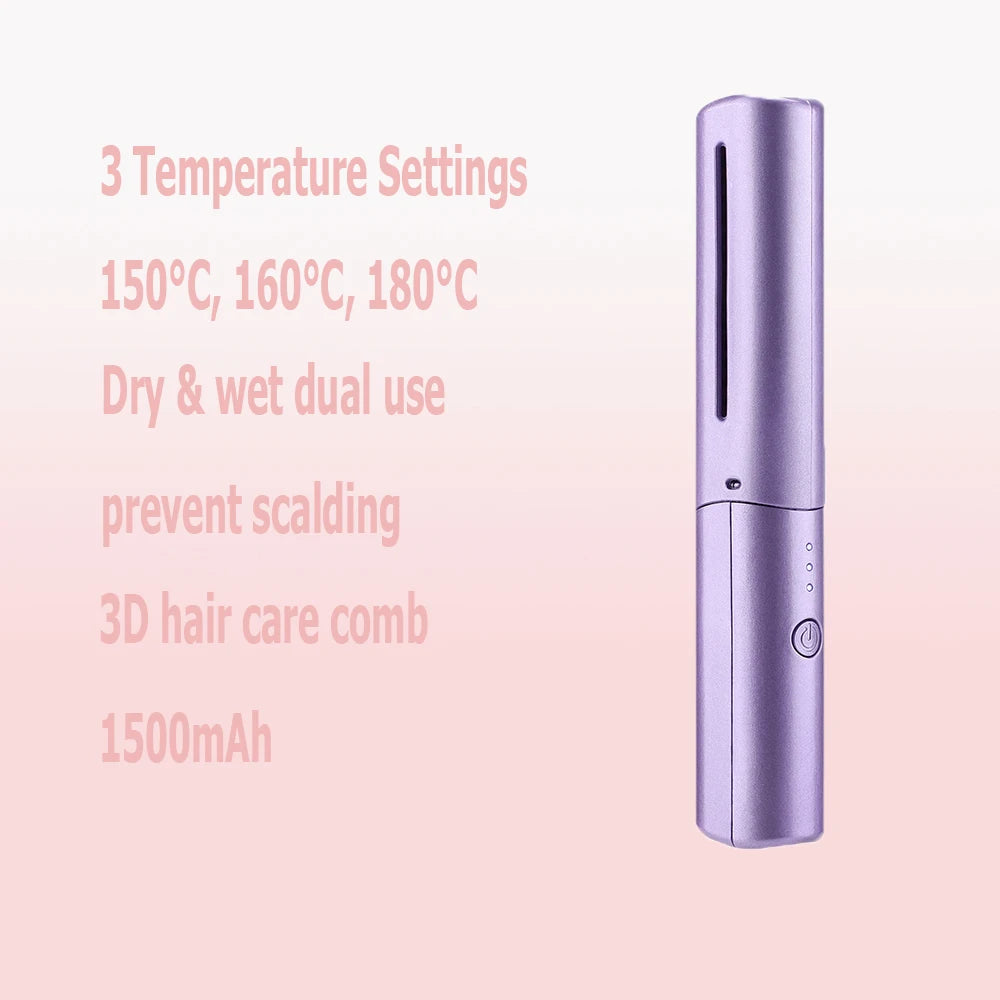 Hot Comb Straightener Professional Quick Heated Electric Wireless Hair Straighten Personal Care Multifunctional Hairstyle Brush