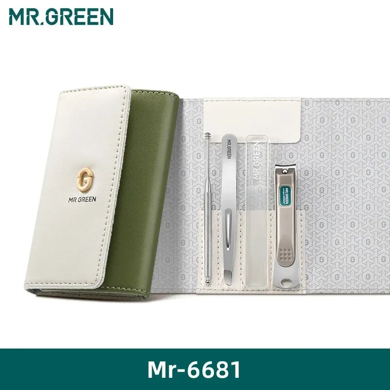 MR.GREEN Fashionable Manicure Sets Personal Care Tools Stainless Steel Travel Kits Nail Clippers Eyebrow Tweezer