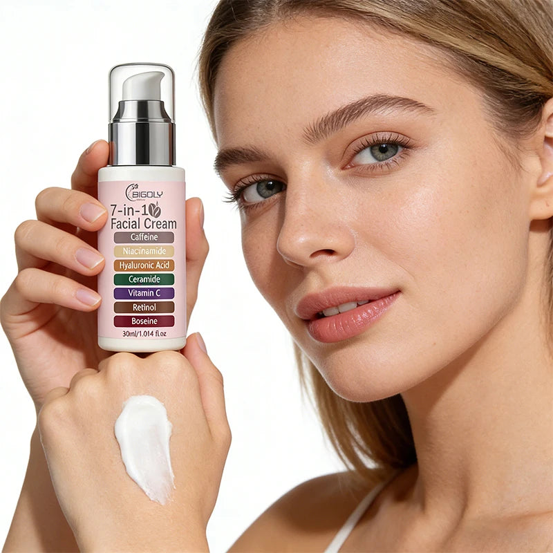 Lightweight Skin-Rejuvenating Cream, Containing Skin-Friendly Ingredients Such as Niacinamide, Hyaluronic Acid, and Caffeine, Is Refreshing and Non-Greasy, Moisturizing and Hydrating, Leaving Skin Delicate and Smooth. Daily S