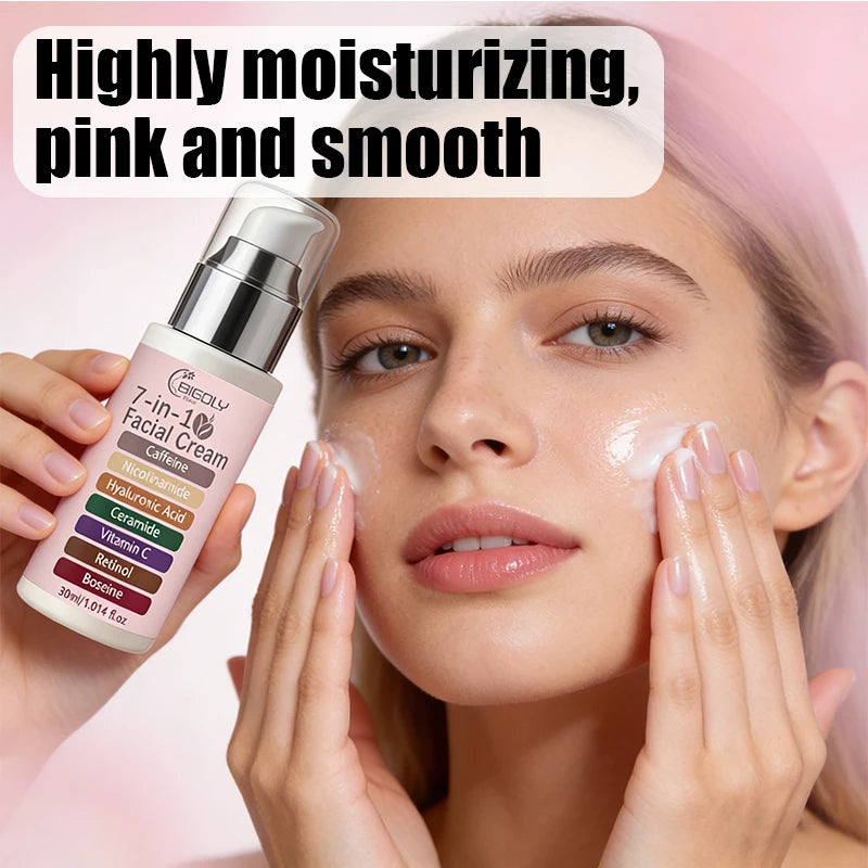 Lightweight Skin-Rejuvenating Cream, Containing Skin-Friendly Ingredients Such as Niacinamide, Hyaluronic Acid, and Caffeine, Is Refreshing and Non-Greasy, Moisturizing and Hydrating, Leaving Skin Delicate and Smooth. Daily S