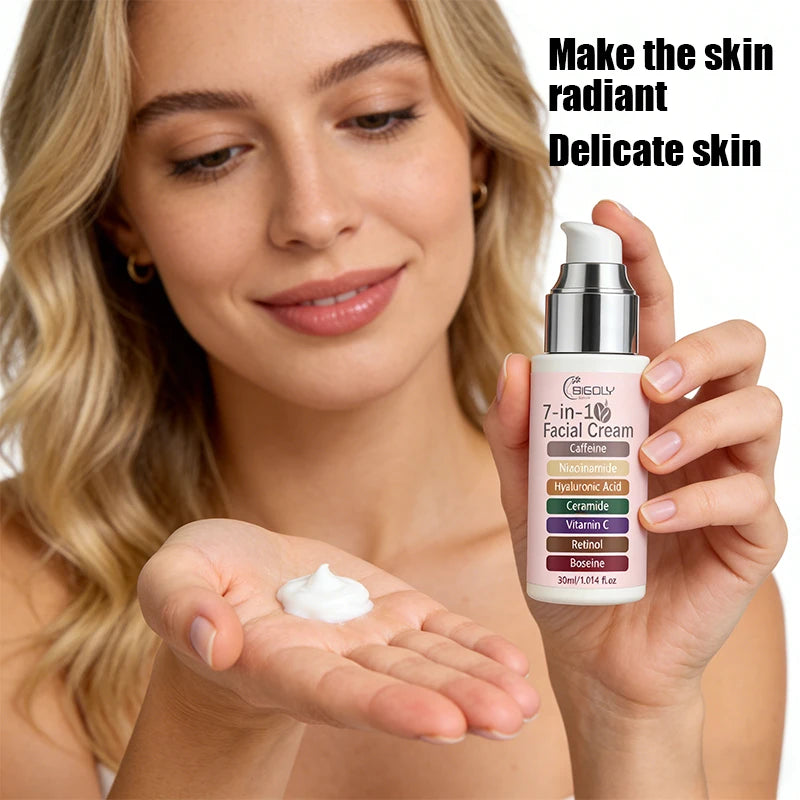 Lightweight Skin-Rejuvenating Cream, Containing Skin-Friendly Ingredients Such as Niacinamide, Hyaluronic Acid, and Caffeine, Is Refreshing and Non-Greasy, Moisturizing and Hydrating, Leaving Skin Delicate and Smooth. Daily S